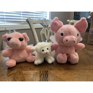 UNIPAK DESIGNS  7" SHEEP & PIG and HALLMARK PIG - All Excellent Condition!